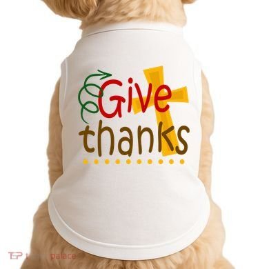 Give Thanks Cross Thanksgiving Doggie Tank
