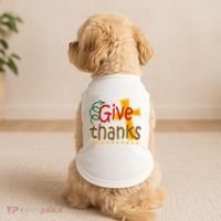 Give Thanks Cross Thanksgiving Doggie Tank thumb 2