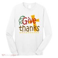 Give Thanks Cross Thanksgiving Long Sleeve Shirt thumb 0