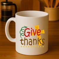 Give Thanks Cross Thanksgiving Coffee Mug thumb 4