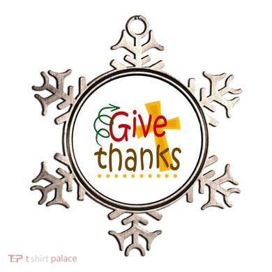 Give Thanks Cross Thanksgiving Ornament
