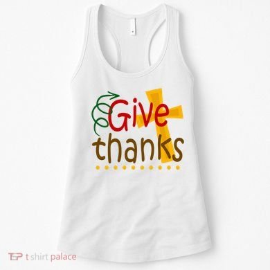 Give Thanks Cross Thanksgiving Women's Tank Top