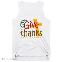 Give Thanks Cross Thanksgiving Tank Top thumb 0