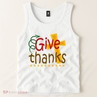 Give Thanks Cross Thanksgiving Tank Top thumb 2