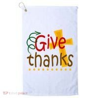 Give Thanks Cross Thanksgiving Golf Towel thumb 0