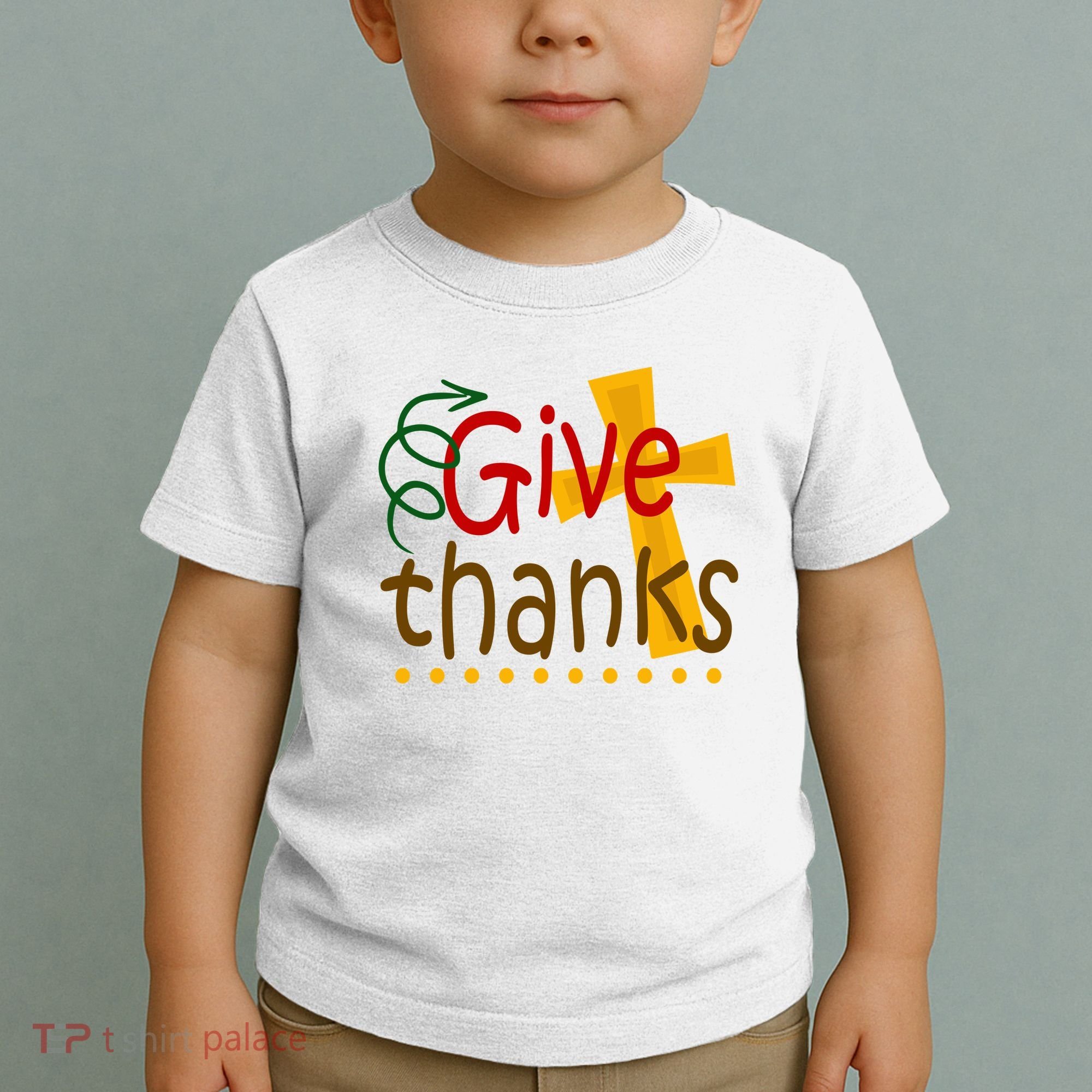 Give Thanks Cross Thanksgiving Toddler T-Shirt