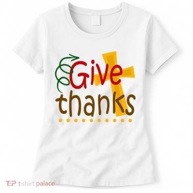 Give Thanks Cross Thanksgiving Women's T-Shirt