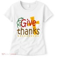 Give Thanks Cross Thanksgiving Women's T-Shirt thumb 0