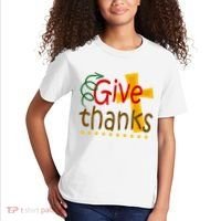 Give Thanks Cross Thanksgiving Kids T-Shirt thumb 2