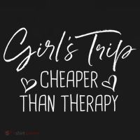 Girls Trip Cheaper Than A Therapy Funny Bachelorette Gift Women's Hoodie thumb 2