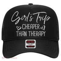 Girls Trip Cheaper Than A Therapy Funny Bachelorette Gift Hat thumb 0