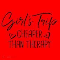 Girls Trip Cheaper Than A Therapy Funny Bachelorette Gift Santa Hat thumb 1