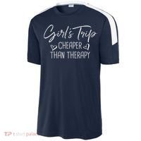 Girls Trip Cheaper Than A Therapy Funny Bachelorette Gift Sport-Tek Competitor United Soccer Jersey thumb 2