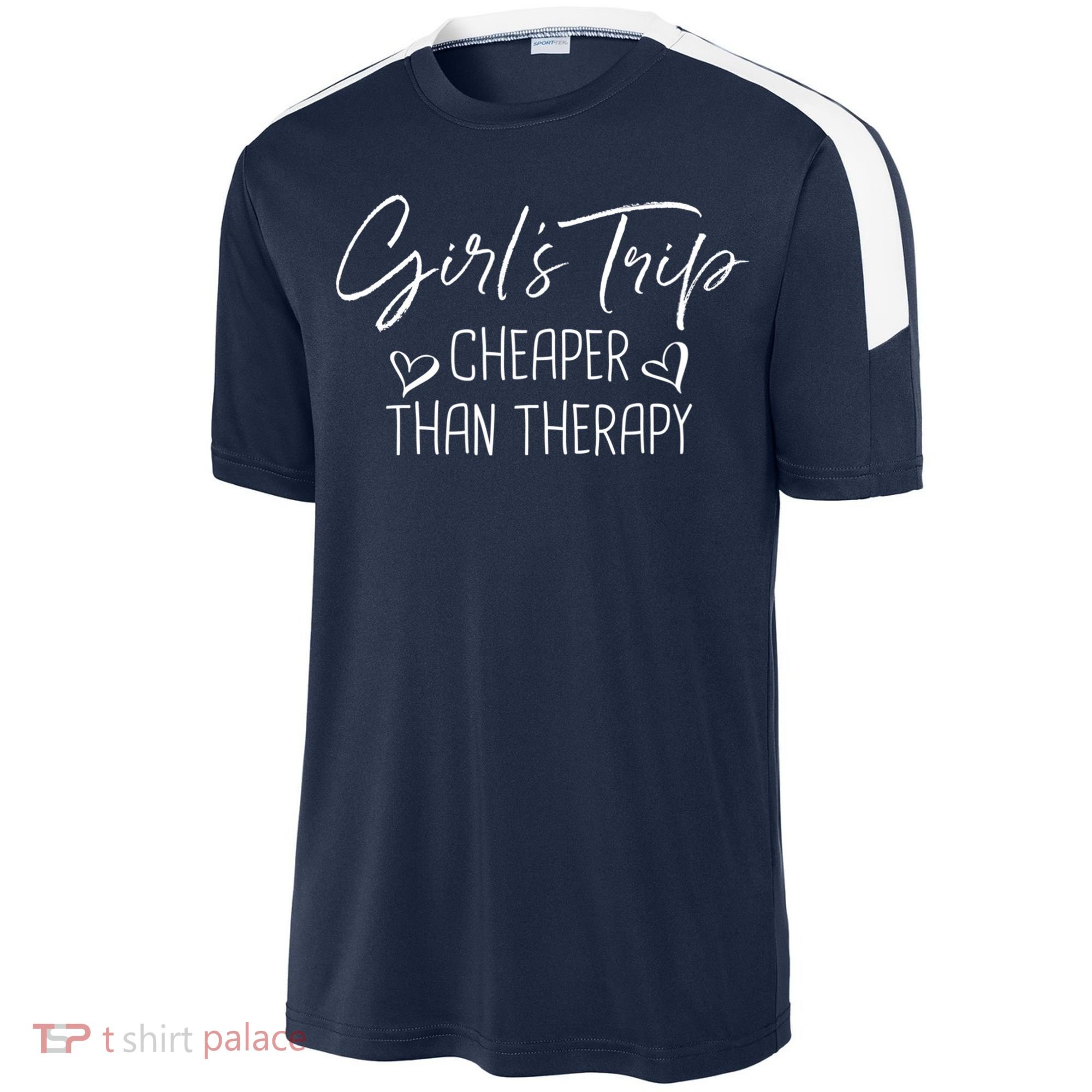 Girls Trip Cheaper Than A Therapy Funny Bachelorette Gift Sport-Tek Competitor United Soccer Jersey