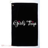 Girls Trip Cute Matching Getaway Vacation Gift Girls Weekend Gift Golf Towel thumb 0