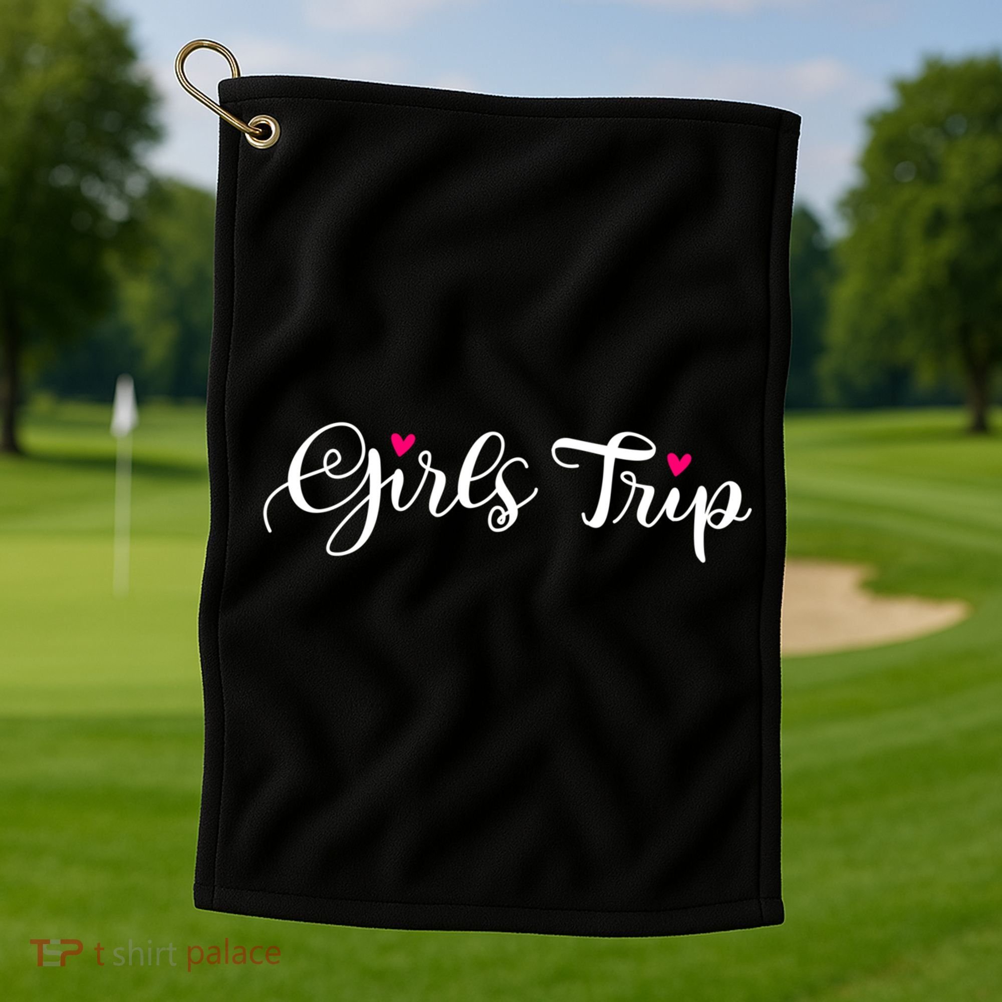 Girls Trip Cute Matching Getaway Vacation Gift Girls Weekend Gift Golf Towel