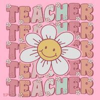 Groovy Teacher Cute 70s Daisy Flower Retro Back To School Coaster thumb 2