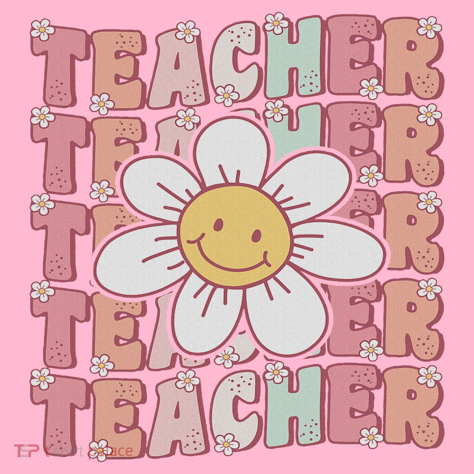 Groovy Teacher Cute 70s Daisy Flower Retro Back To School Coaster