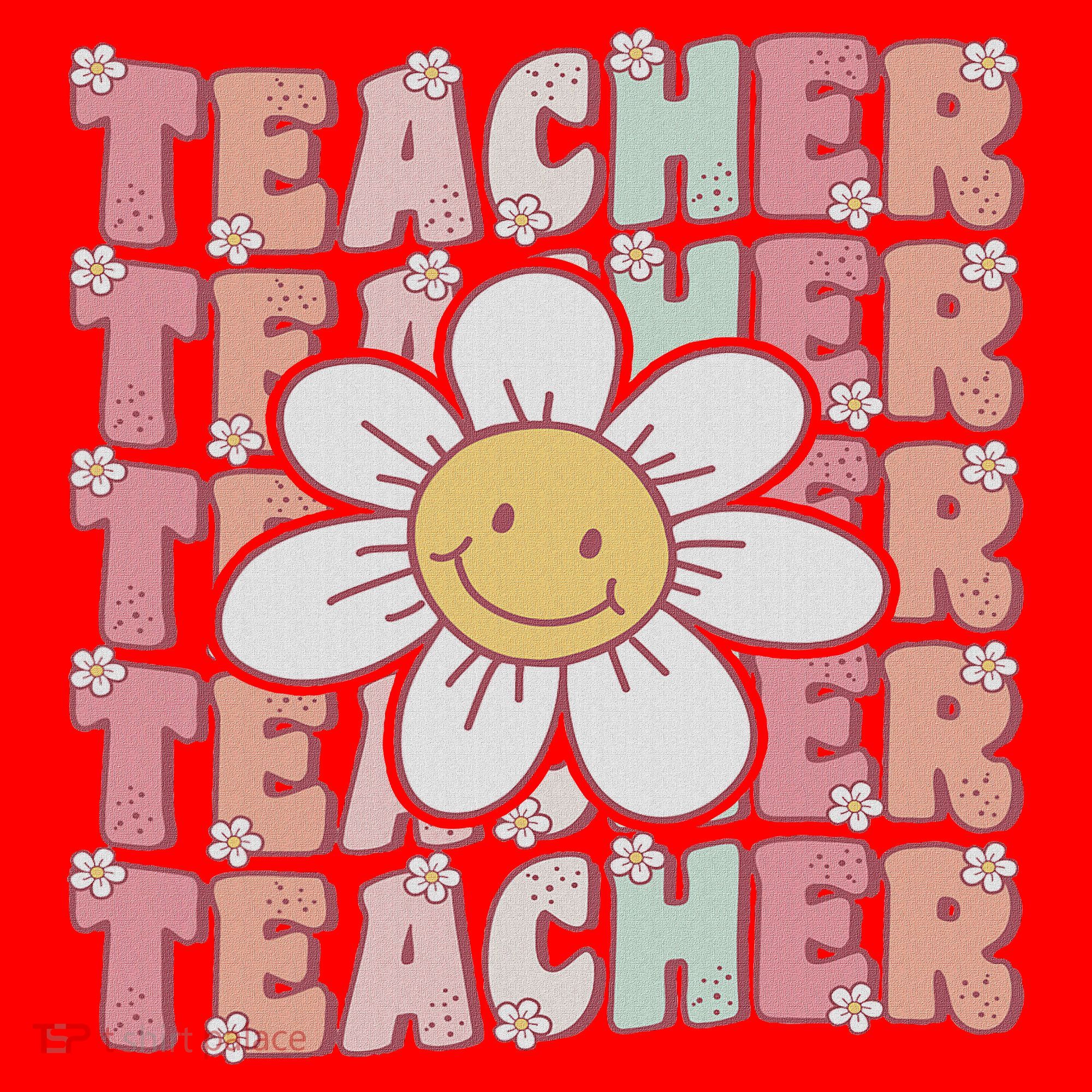 Groovy Teacher Cute 70s Daisy Flower Retro Back To School Santa Hat