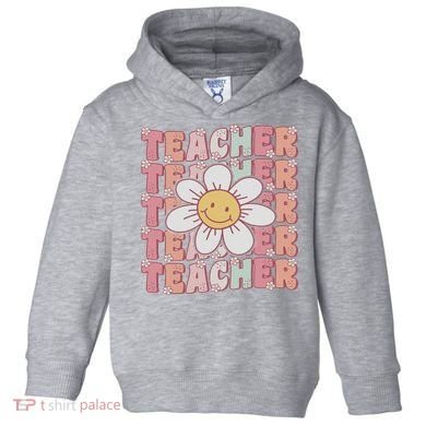 Groovy Teacher Cute 70s Daisy Flower Retro Back To School Toddler Hoodie