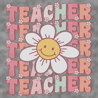 Groovy Teacher Cute 70s Daisy Flower Retro Back To School Toddler Hoodie thumb 2