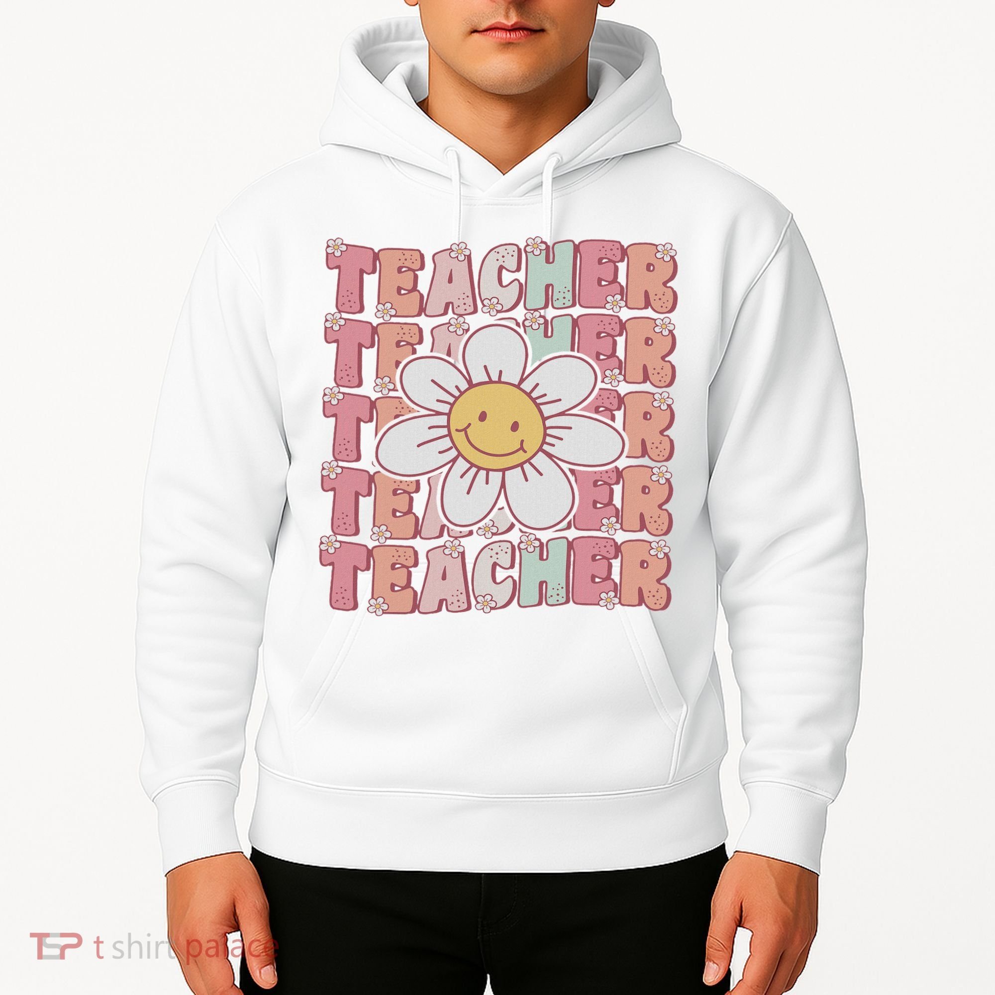 Groovy Teacher Cute 70s Daisy Flower Retro Back To School Hoodie