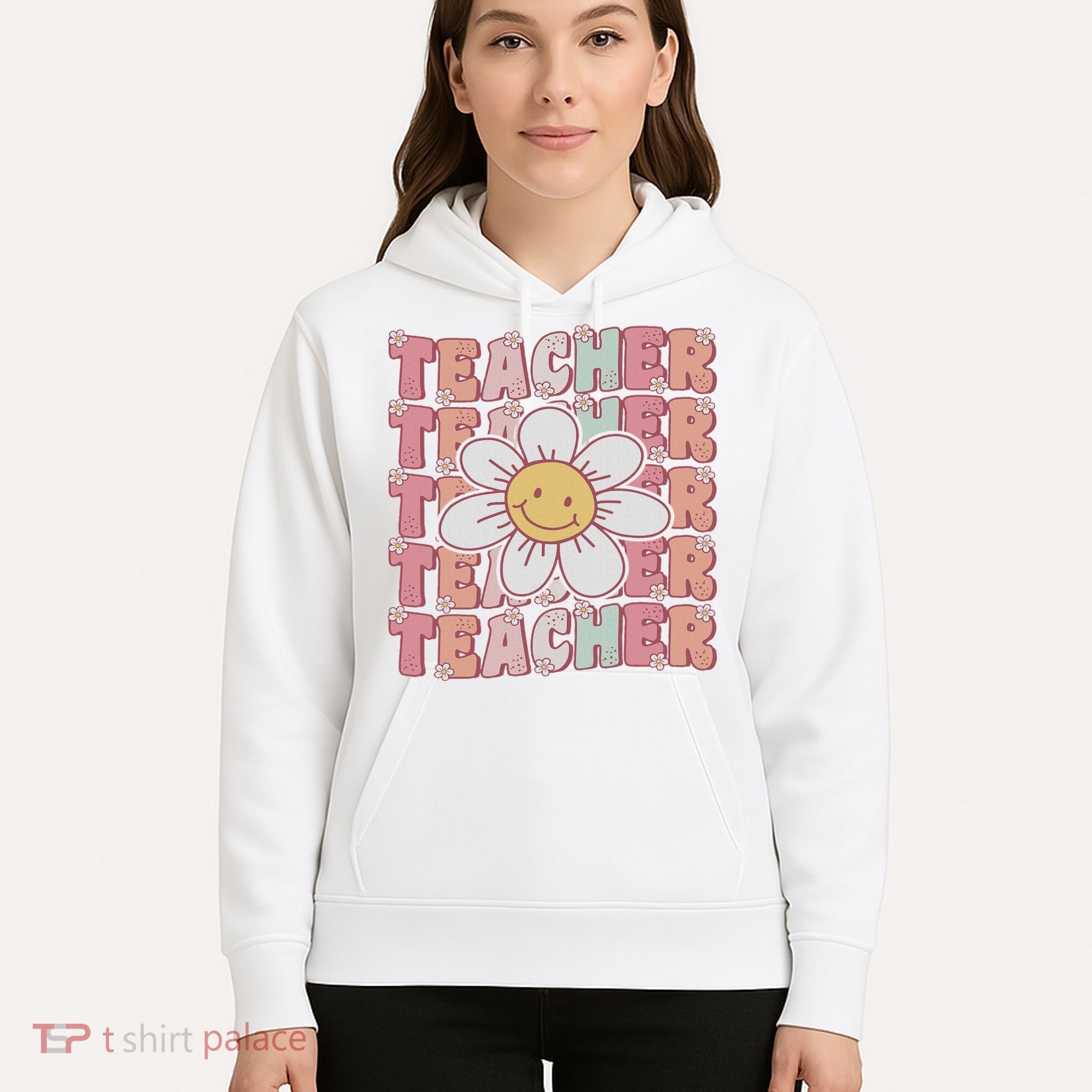 Groovy Teacher Cute 70s Daisy Flower Retro Back To School Hoodie