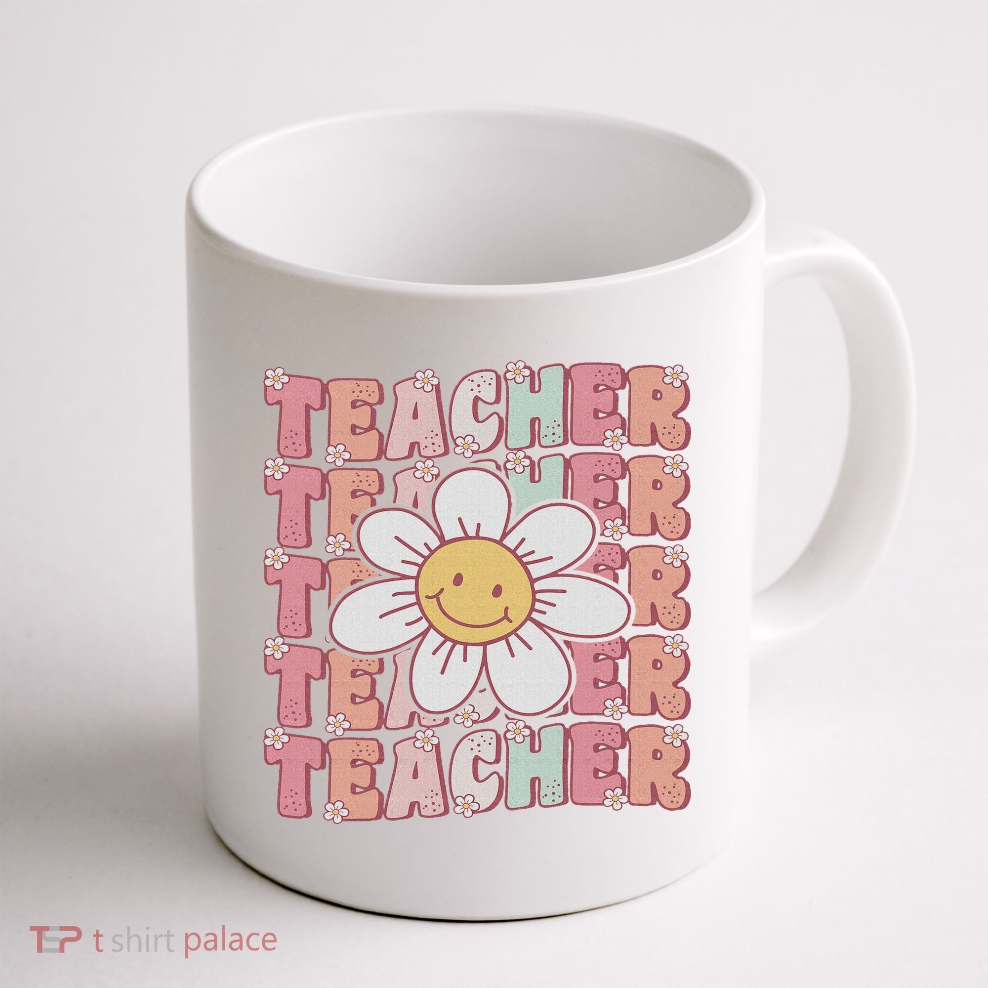 Groovy Teacher Cute 70s Daisy Flower Retro Back To School Coffee Mug