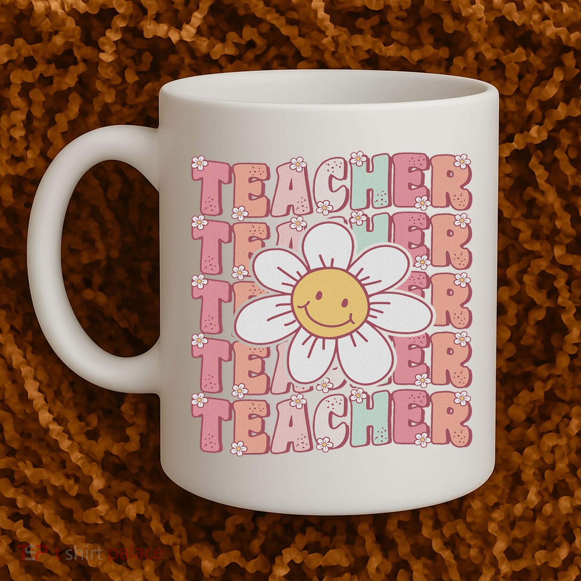 Groovy Teacher Cute 70s Daisy Flower Retro Back To School Coffee Mug
