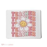 Groovy Teacher Cute 70s Daisy Flower Retro Back To School Mousepad thumb 0