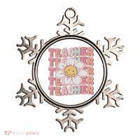 Groovy Teacher Cute 70s Daisy Flower Retro Back To School Ornament thumb 0