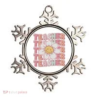 Groovy Teacher Cute 70s Daisy Flower Retro Back To School Ornament thumb 0