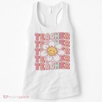 Groovy Teacher Cute 70s Daisy Flower Retro Back To School Women's Tank Top thumb 0