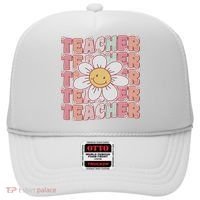 Groovy Teacher Cute 70s Daisy Flower Retro Back To School Hat thumb 0