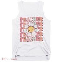 Groovy Teacher Cute 70s Daisy Flower Retro Back To School Tank Top thumb 0