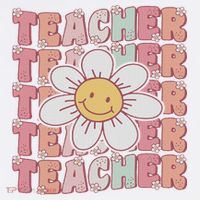 Groovy Teacher Cute 70s Daisy Flower Retro Back To School Tank Top thumb 6