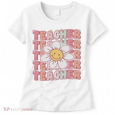 Groovy Teacher Cute 70s Daisy Flower Retro Back To School Women's T-Shirt