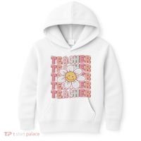 Groovy Teacher Cute 70s Daisy Flower Retro Back To School Kids Hoodie thumb 0