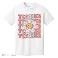 Groovy Teacher Cute 70s Daisy Flower Retro Back To School Kids T-Shirt thumb 0