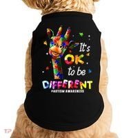 Giraffe Tie Dye Autism Awareness Autism Doggie Tank thumb 0