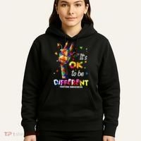 Giraffe Tie Dye Autism Awareness Autism Hoodie thumb 5