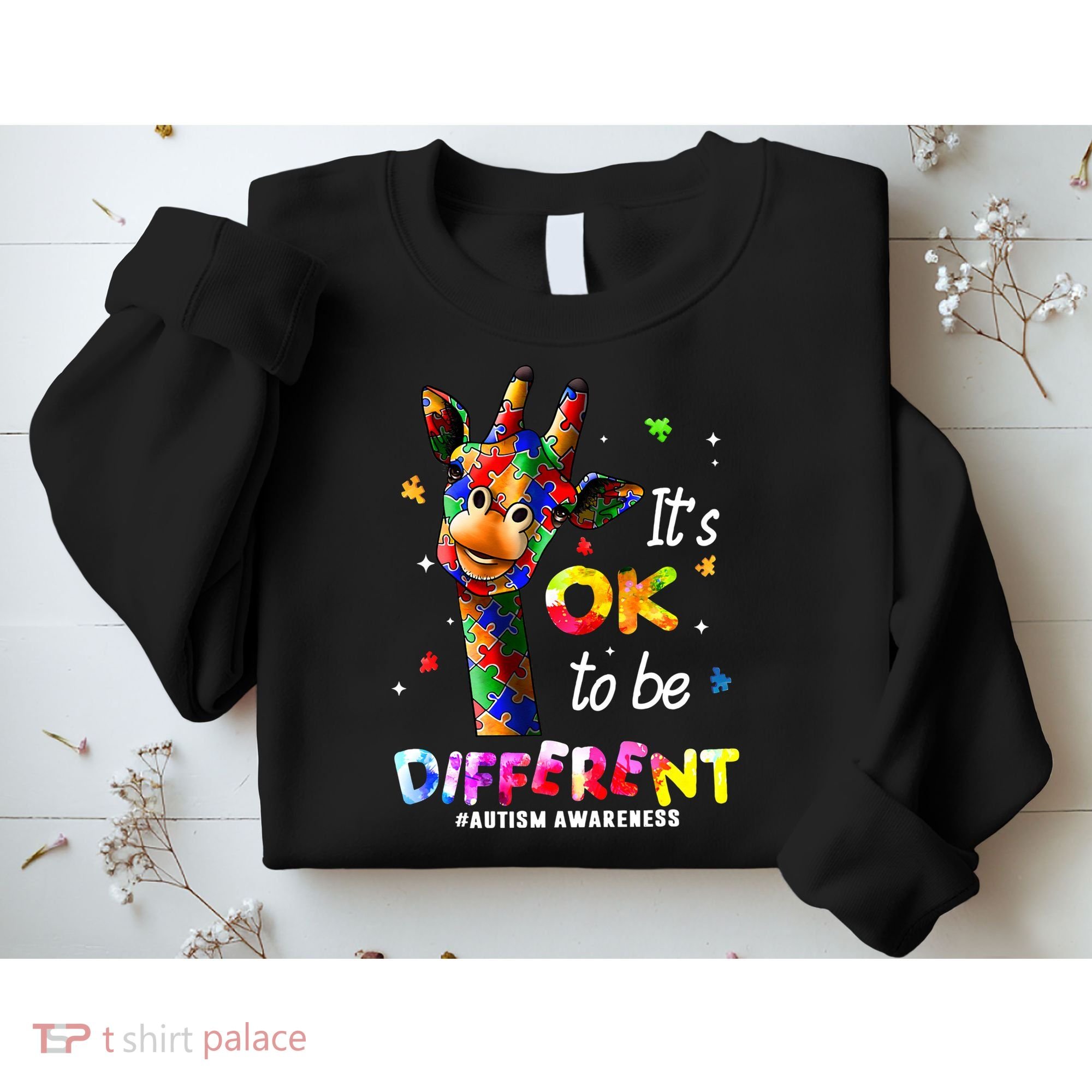 Giraffe Tie Dye Autism Awareness Autism Sweatshirt