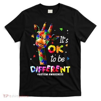 Giraffe Tie Dye Autism Awareness Autism T-Shirt