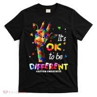 Giraffe Tie Dye Autism Awareness Autism T-Shirt thumb 0