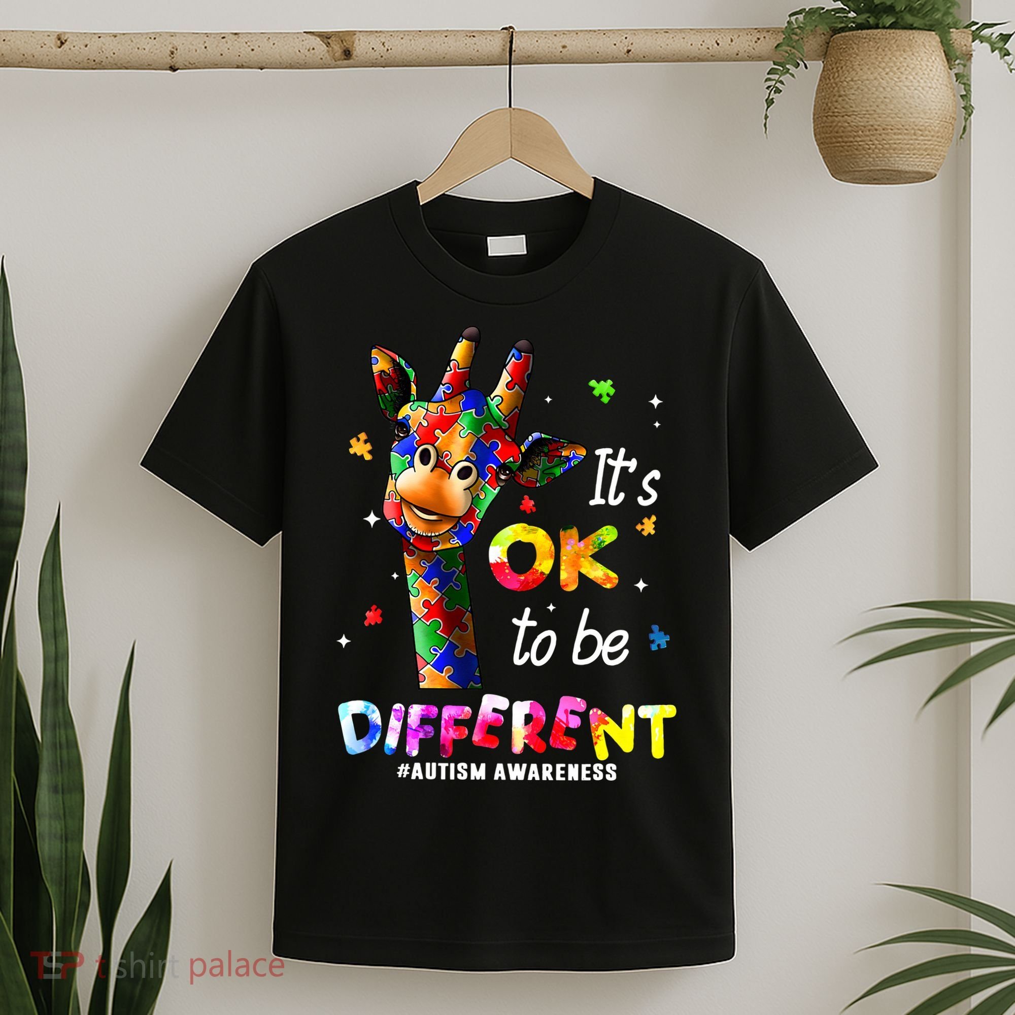 Giraffe Tie Dye Autism Awareness Autism T-Shirt