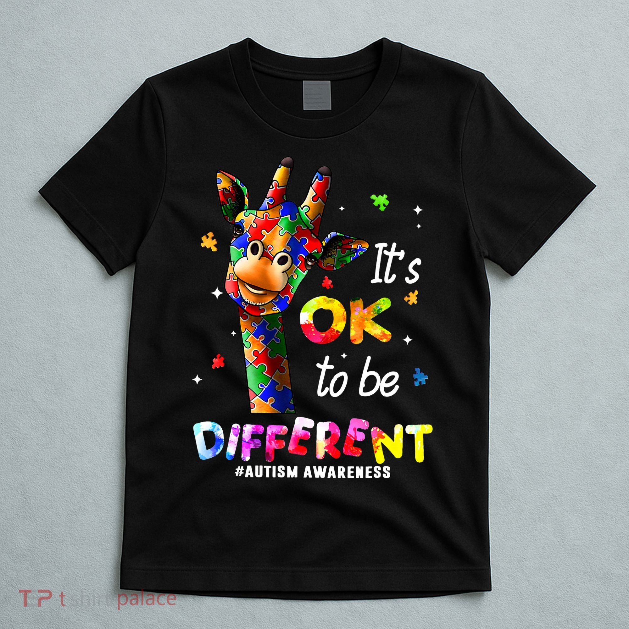 Giraffe Tie Dye Autism Awareness Autism T-Shirt