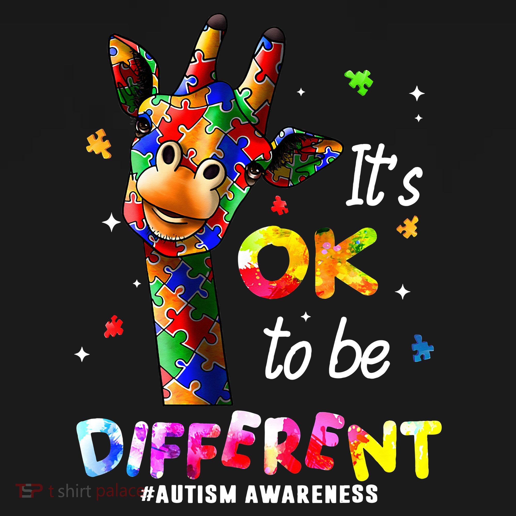 Giraffe Tie Dye Autism Awareness Autism Coaster