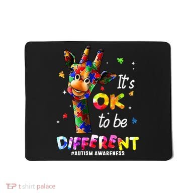 Giraffe Tie Dye Autism Awareness Autism Mousepad