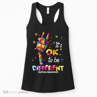 Giraffe Tie Dye Autism Awareness Autism Women's Tank Top