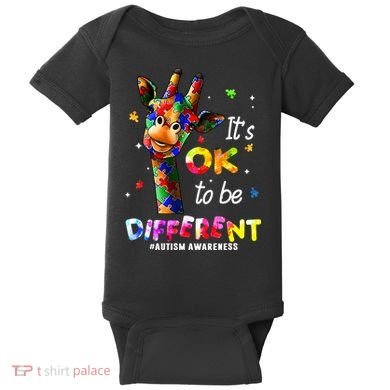 Giraffe Tie Dye Autism Awareness Autism Baby Bodysuit